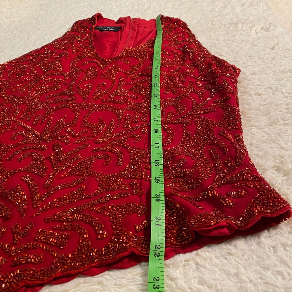 J Kara Red Beaded Tank Top - Picture 10 of 11